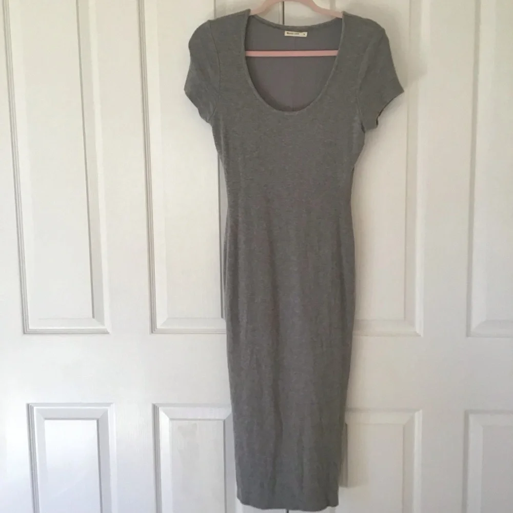 Marine Layer ribbed midi dress gray M